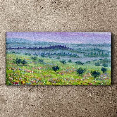 Foto op canvas Landschap in pastelkleuren