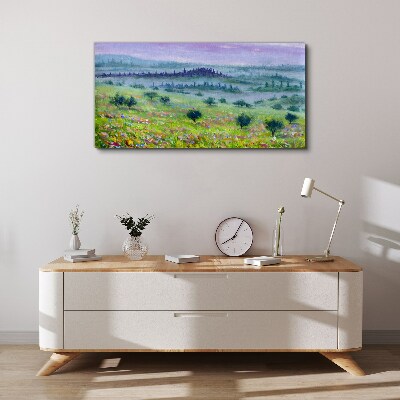 Foto op canvas Landschap in pastelkleuren