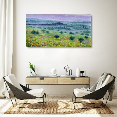Foto op canvas Landschap in pastelkleuren