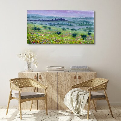 Foto op canvas Landschap in pastelkleuren