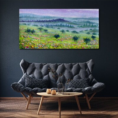 Foto op canvas Landschap in pastelkleuren