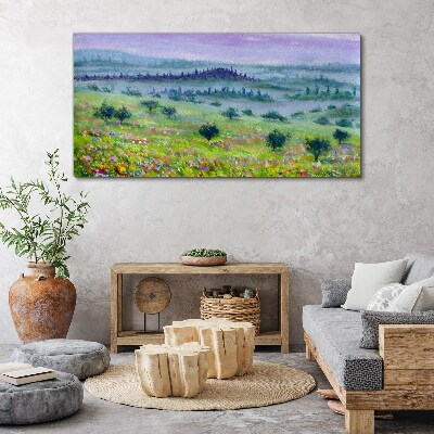 Foto op canvas Landschap in pastelkleuren