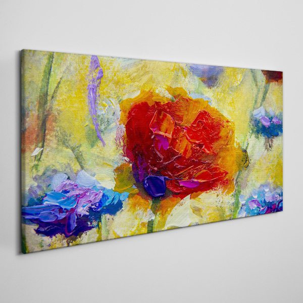 Canvas schilderij Een bloemenexplosie van kleuren