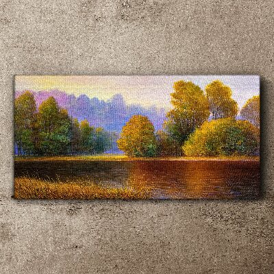 Canvas schilderij Een vredig herfstlandschap