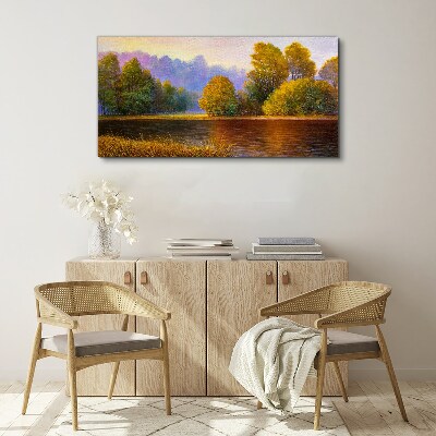 Canvas schilderij Een vredig herfstlandschap