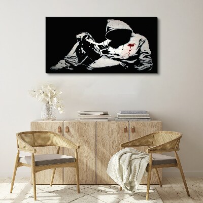 Schilderij op doek Man met een mes Banksy