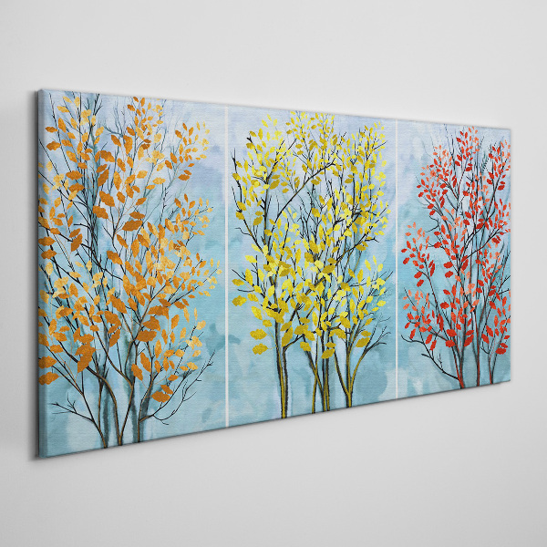 Canvas schilderij Herfstbomen in kleuren