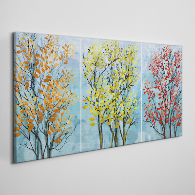 Canvas schilderij Herfstbomen in kleuren