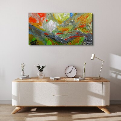 Schilderij op doek Een dynamische explosie van kleuren