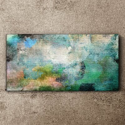 Canvas schilderij Abstracte compositie in tinten groen