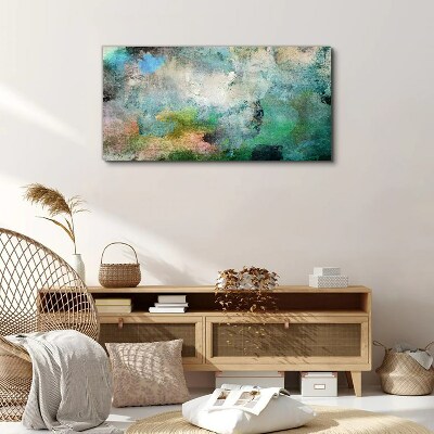 Canvas schilderij Abstracte compositie in tinten groen