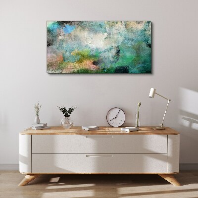 Canvas schilderij Abstracte compositie in tinten groen