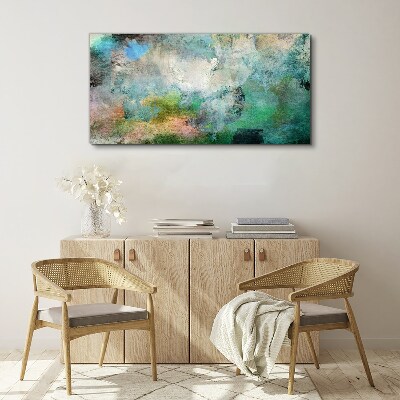 Canvas schilderij Abstracte compositie in tinten groen