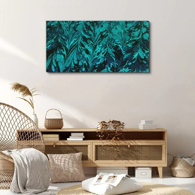 Canvas schilderij Turquoise wervelingen van abstractie