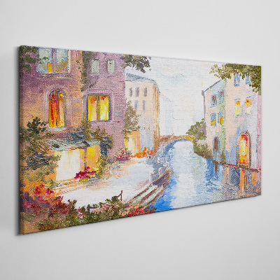 Foto op canvas De charmante grachten in de stad