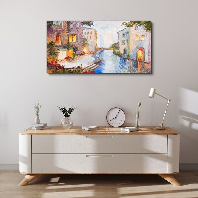 Foto op canvas De charmante grachten in de stad