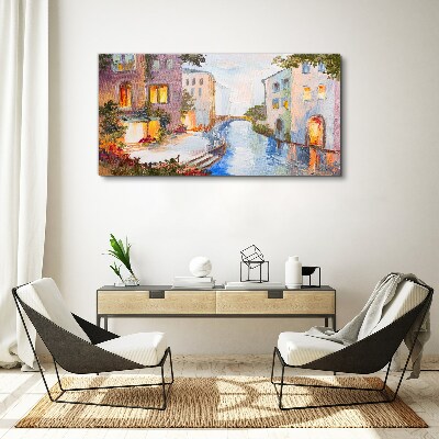 Foto op canvas De charmante grachten in de stad