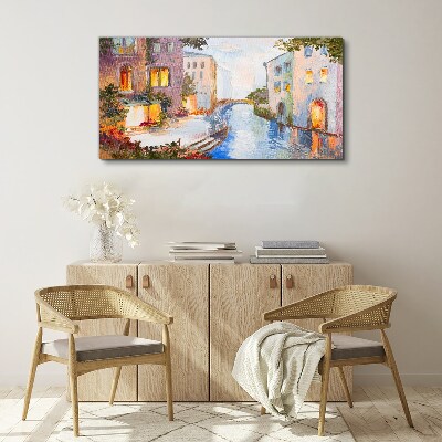 Foto op canvas De charmante grachten in de stad