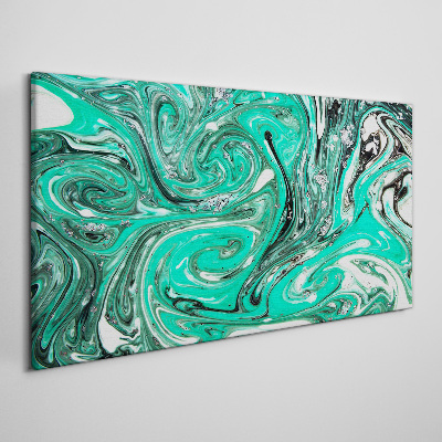 Canvas schilderij Turquoise wervelingen van abstractie