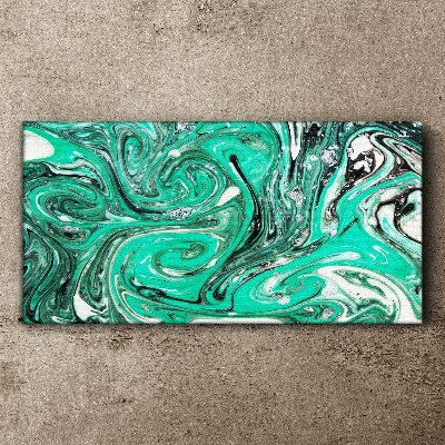 Canvas schilderij Turquoise wervelingen van abstractie