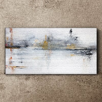 Schilderij op doek Abstract landschap in grijstinten