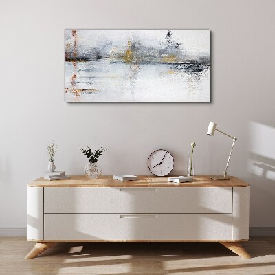 Schilderij op doek Abstract landschap in grijstinten