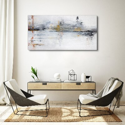 Schilderij op doek Abstract landschap in grijstinten