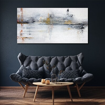 Schilderij op doek Abstract landschap in grijstinten