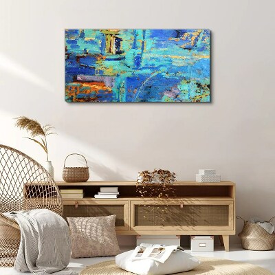 Foto op canvas Abstracte compositie in blauwe tinten
