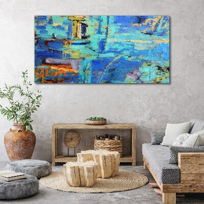 Foto op canvas Abstracte compositie in blauwe tinten