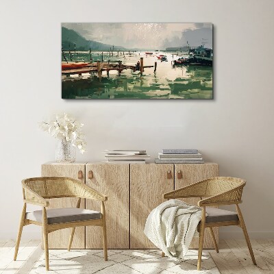 Foto op canvas Een rustige haven in de ochtend