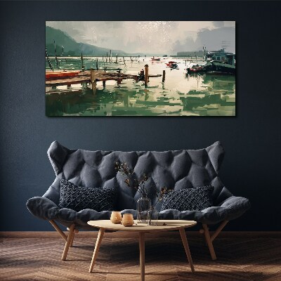 Foto op canvas Een rustige haven in de ochtend
