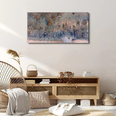 Schilderij op doek Een rustige haven in het zonsonderganglicht