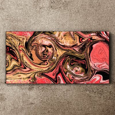 Canvas schilderij Abstracte wervelingen in tinten roze