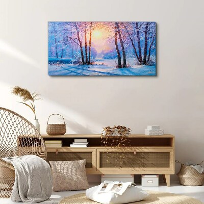 Foto op canvas Wintermorgen in het bos