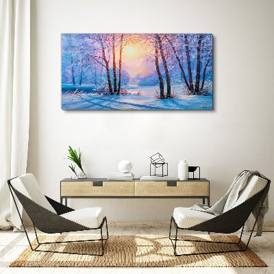 Foto op canvas Wintermorgen in het bos