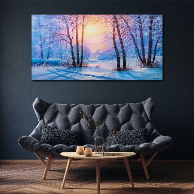 Foto op canvas Wintermorgen in het bos