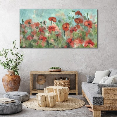 Schilderij op doek Een bloemenlandschap in de lentesfeer