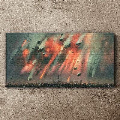 Schilderij op doek Apocalyptisch stadslandschap