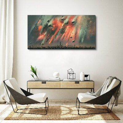 Schilderij op doek Apocalyptisch stadslandschap