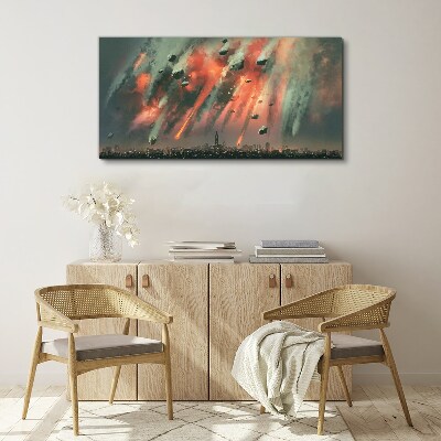 Schilderij op doek Apocalyptisch stadslandschap