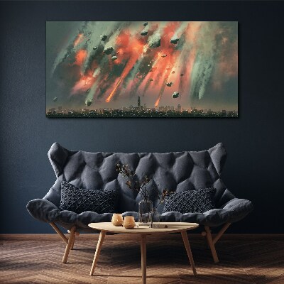 Schilderij op doek Apocalyptisch stadslandschap