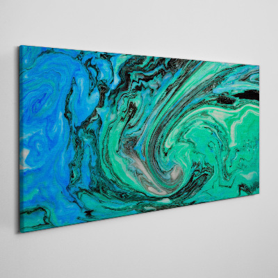 Canvas schilderij Wervelende tinten blauw en groen