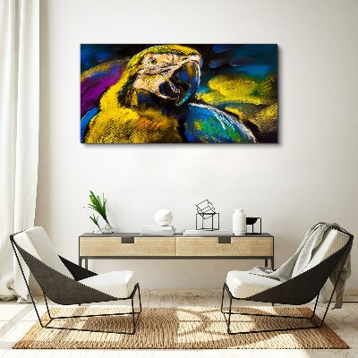 Canvas schilderij Kleurrijk portret van een papegaai