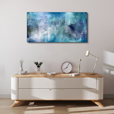 Canvas schilderij Abstract kleurenspel in blauwtinten