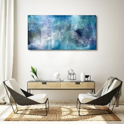 Canvas schilderij Abstract kleurenspel in blauwtinten