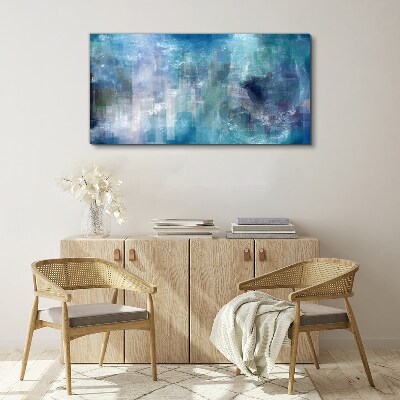 Canvas schilderij Abstract kleurenspel in blauwtinten