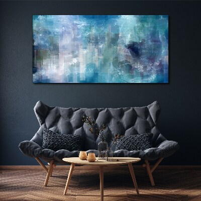 Canvas schilderij Abstract kleurenspel in blauwtinten