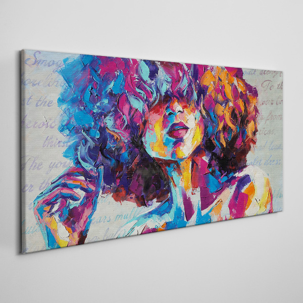 Canvas schilderij Kleurrijke portretuitdrukking