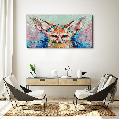 Foto op canvas Kleurenportret van een fennekvos